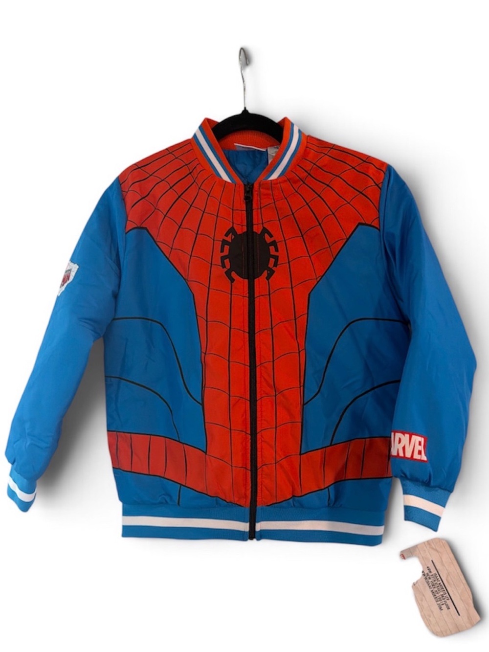 Marvel Spider-Man Blue and Red Kids Bomber Jacket